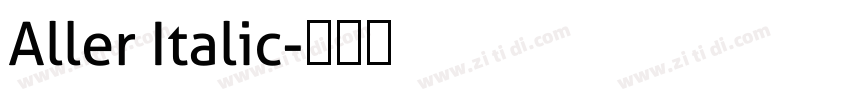 Aller Italic字体转换